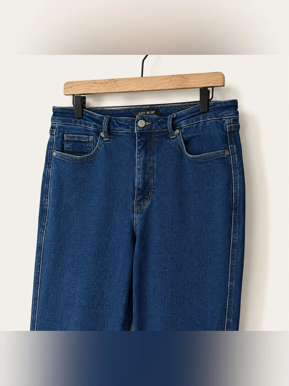 Judy Blue Straight Leg‎ Jeans Dark Wash Stretch Denim Size 15/32